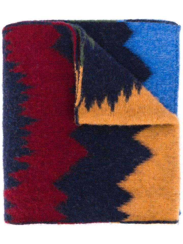 Howlin' Zigzag Pattern Scarf - Blue