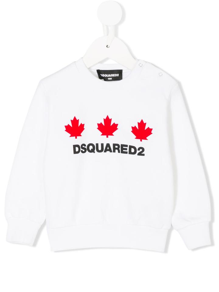 Dsquared2 Kids - Branded Sweatshirt - Kids - Cotton - 18 Mth, White