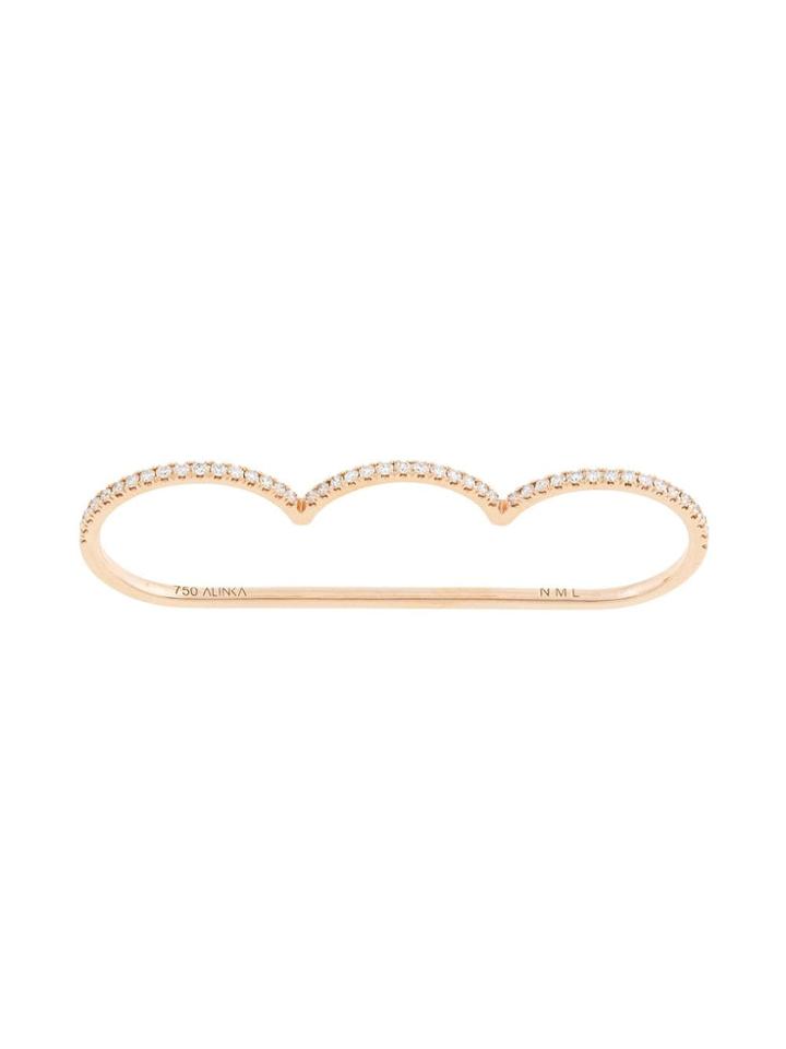 Alinka 18kt Rose Gold Cloud Superfine Diamond Ring