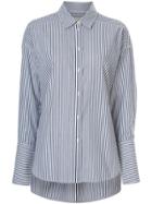 Lee Mathews Striped Oversized Shirt - Blue