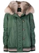 Ermanno Scervino Oversized Hooded Jacket - Green