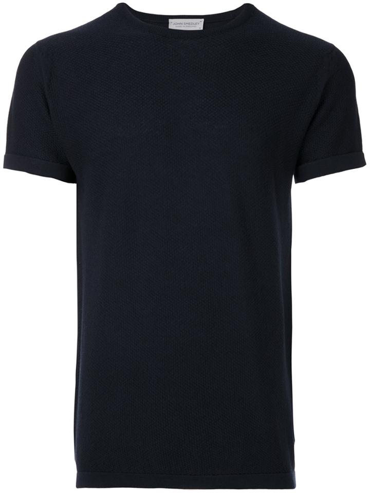 John Smedley Plain T-shirt - Blue