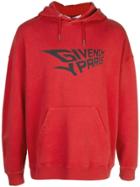 Givenchy Graphic Print Hooded Sweatshirt - Red