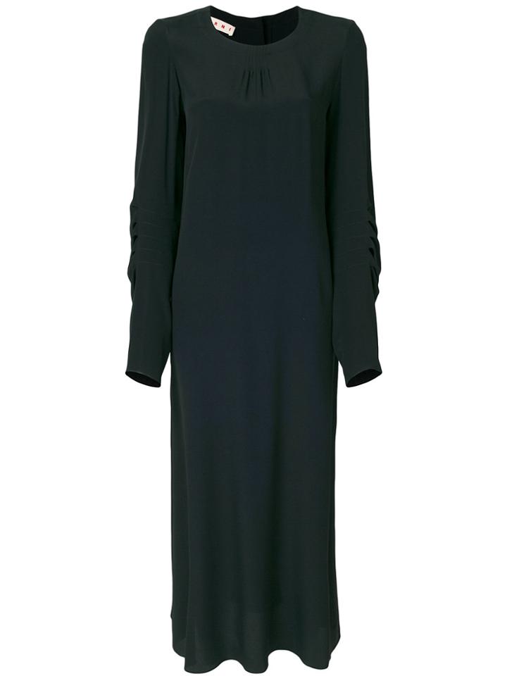Marni Long Sleeved Shift Dress - Black