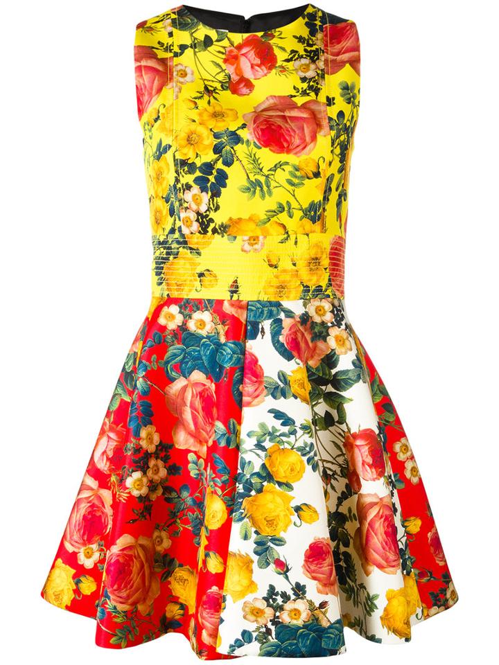 Fausto Puglisi Floral Print Flared Dress, Women's, Size: 44, Silk/acetate