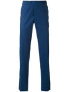 Pt01 - Jacquard Trousers - Men - Cotton/spandex/elastane - 52, Blue, Cotton/spandex/elastane
