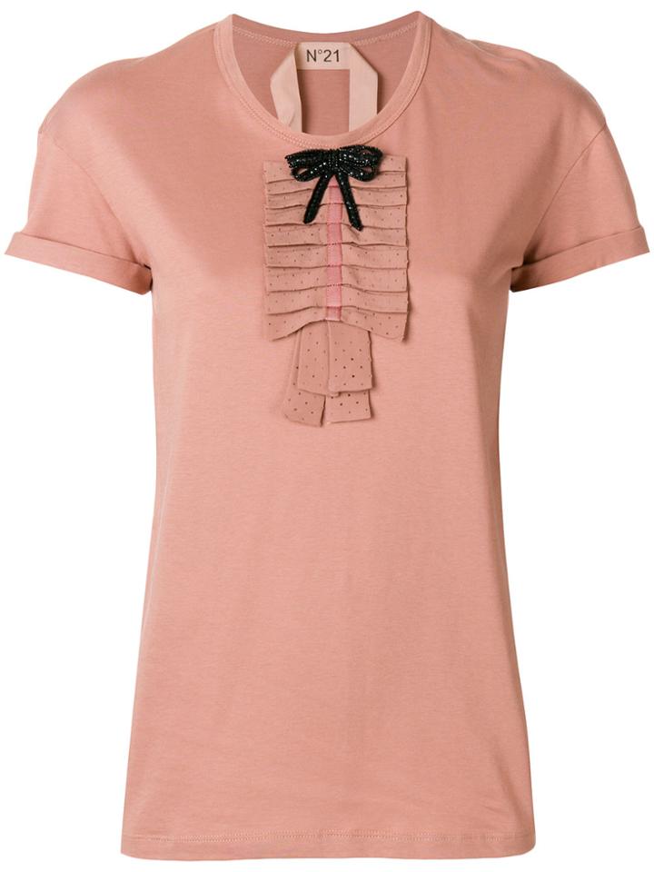 No21 Small Bow Detail Blouse - Pink & Purple