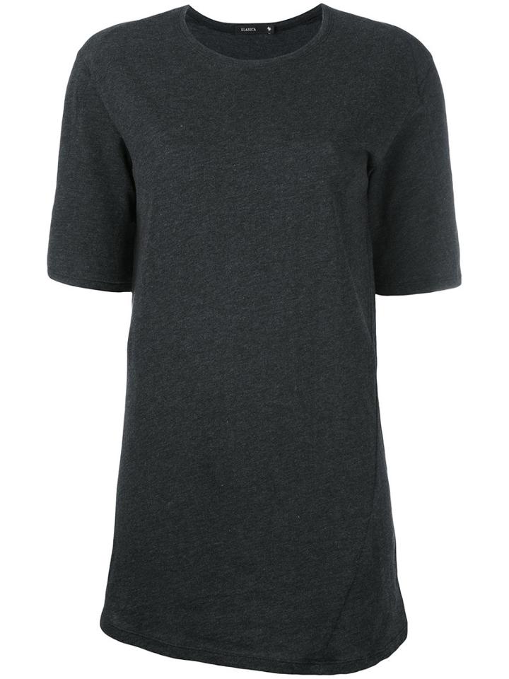 Klasica - 1/2 Sleeve T-shirt - Women - Cotton - 4, Grey, Cotton