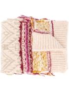 Roberto Collina Aztec Patterned Knit Scarf - Neutrals