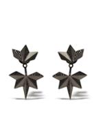 Colette 18kt Black Gold Diamond Drop Spike Earrings