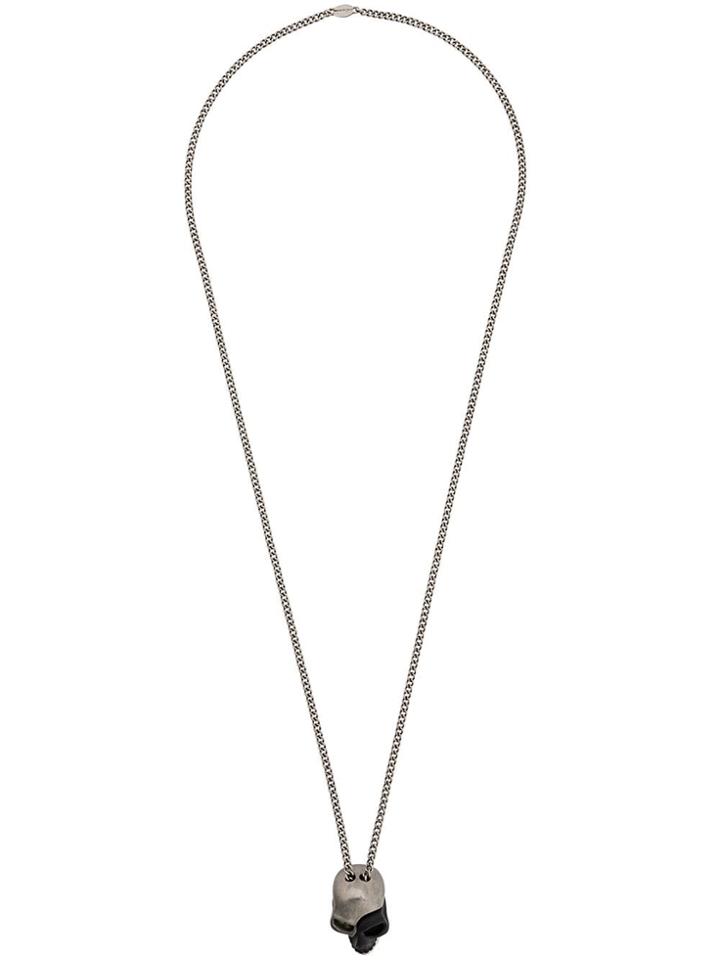 Alexander Mcqueen Skull Charm Necklace - Silver
