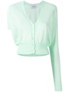 George Keburia Contrast Sleeve Knitted Cardigan - Green