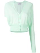 George Keburia Contrast Sleeve Knitted Cardigan - Green