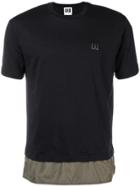 Les Hommes Urban Panelled Crewneck T-shirt - Black
