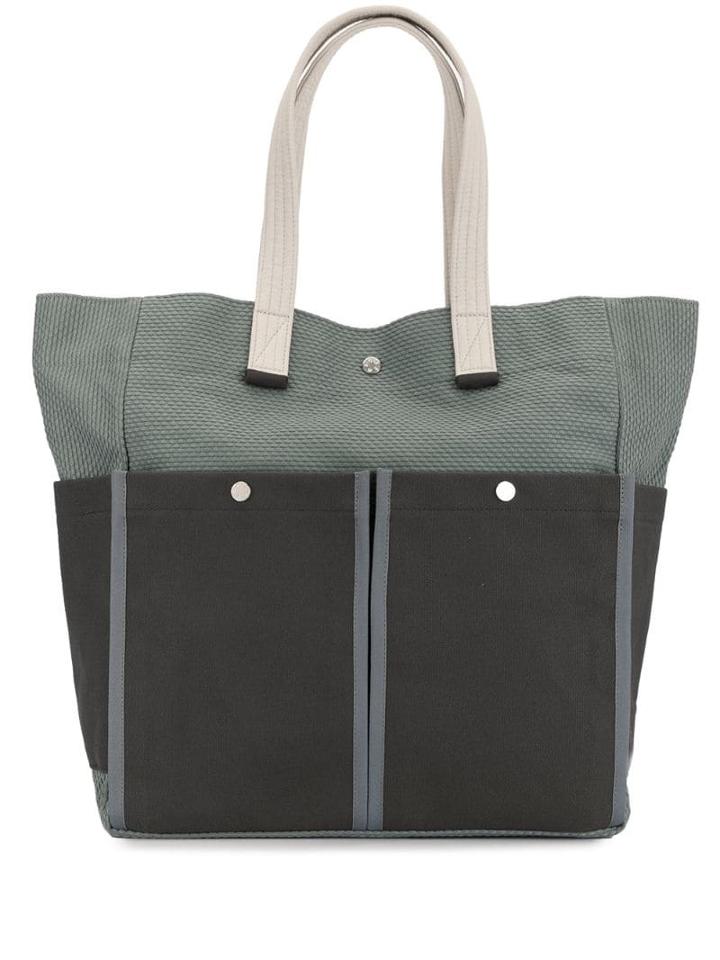 Cabas Large Botanical Tote - Blue