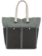 Cabas Large Botanical Tote - Blue