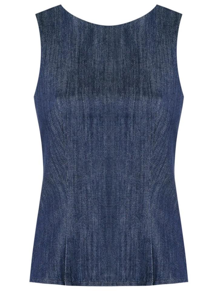 Uma Raquel Davidowicz - Denim Top - Women - Cotton - 38, Blue, Cotton