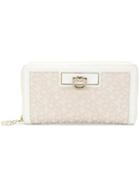 Dkny Logo Zip-around Wallet - Nude & Neutrals