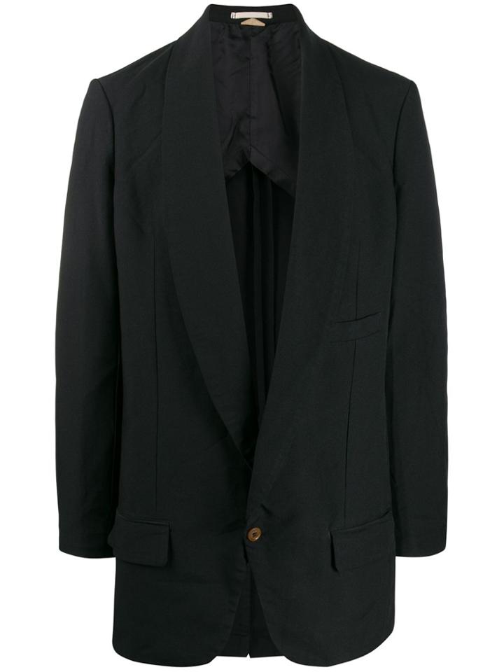 Comme Des Garçons Homme Plus Wide Lapel Blazer - Black