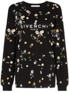 Givenchy Floral Logo Print Sweatshirt - Black