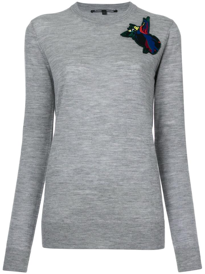 Proenza Schouler Embroidered Knit Top - Grey