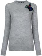 Proenza Schouler Embroidered Knit Top - Grey