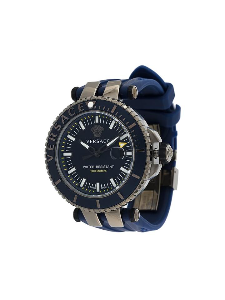 Versace 'v-race Diver' Watch, Men's, Blue
