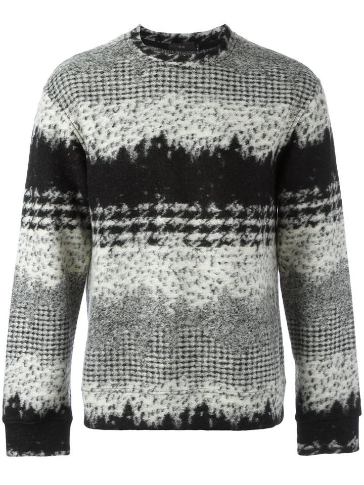 Plac Patterned Jumper, Men's, Size: Small, Black, Acrylic/polyester/wool