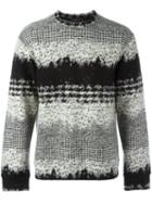 Plac Patterned Jumper, Men's, Size: Small, Black, Acrylic/polyester/wool