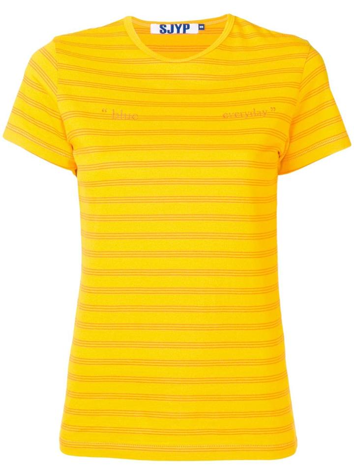 Sjyp Pop Stripe T-shirt - Orange