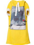 Bernhard Willhelm Front Print Oversized Dress, Women's, Size: Medium, Yellow/orange, Cotton