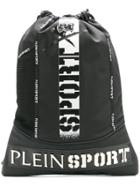 Plein Sport Drawstring Logo Backpack - Black