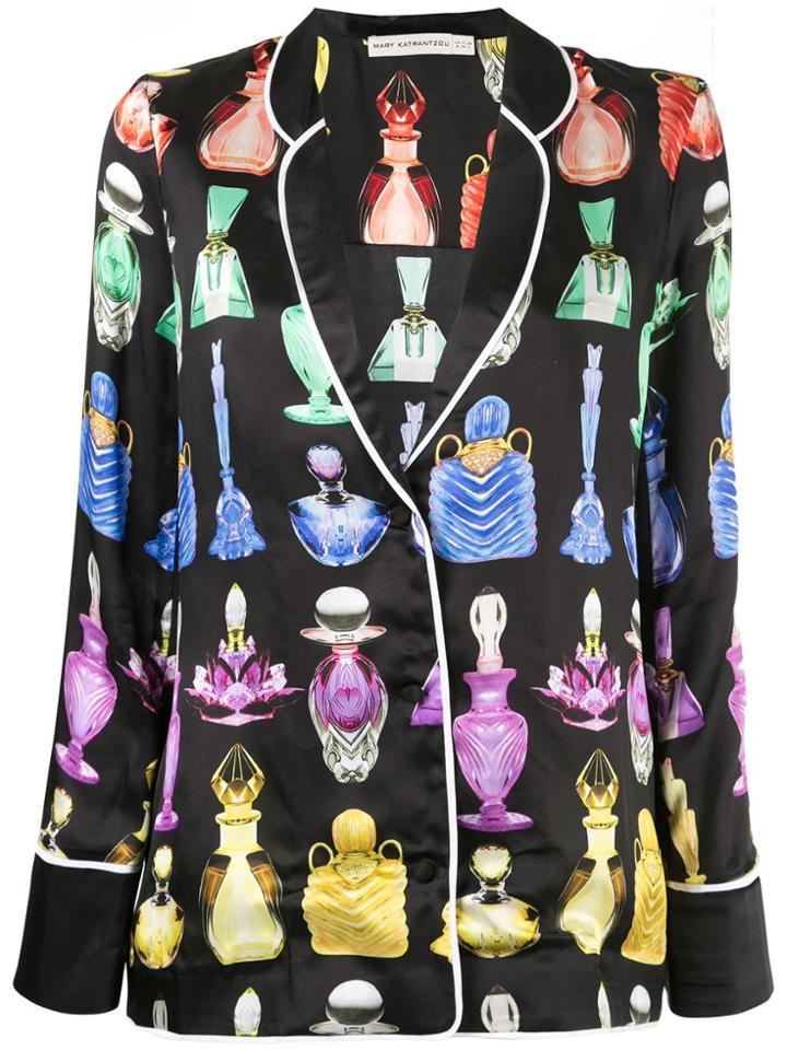 Mary Katrantzou Mini Perfume Printed Shirt - Black