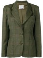 Moschino Pre-owned Check Blazer - Green