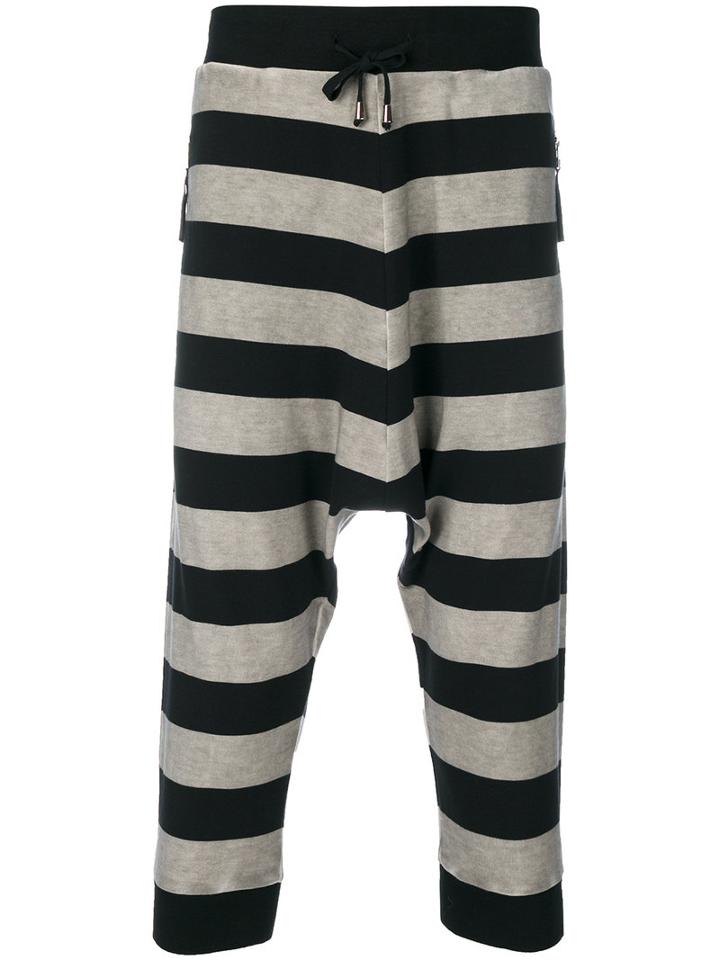 Unconditional - Striped Harem Trousers - Men - Cotton/spandex/elastane - M, Black, Cotton/spandex/elastane