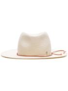 Maison Michel White Charles Rollable Paper Straw Fedora Hat - Neutrals
