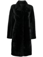 Drome Classic Collar Coat - Black