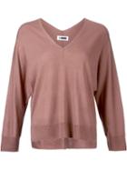 H Beauty & Youth. V-neck Pullover Jumper, Women's, Brown, Wool