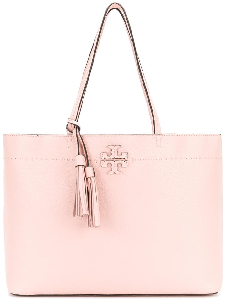 Tory Burch Mcgraw Tote Bag - Pink & Purple