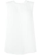 Vince Front Detail Tank Top, Women's, Size: Large, White, Silk