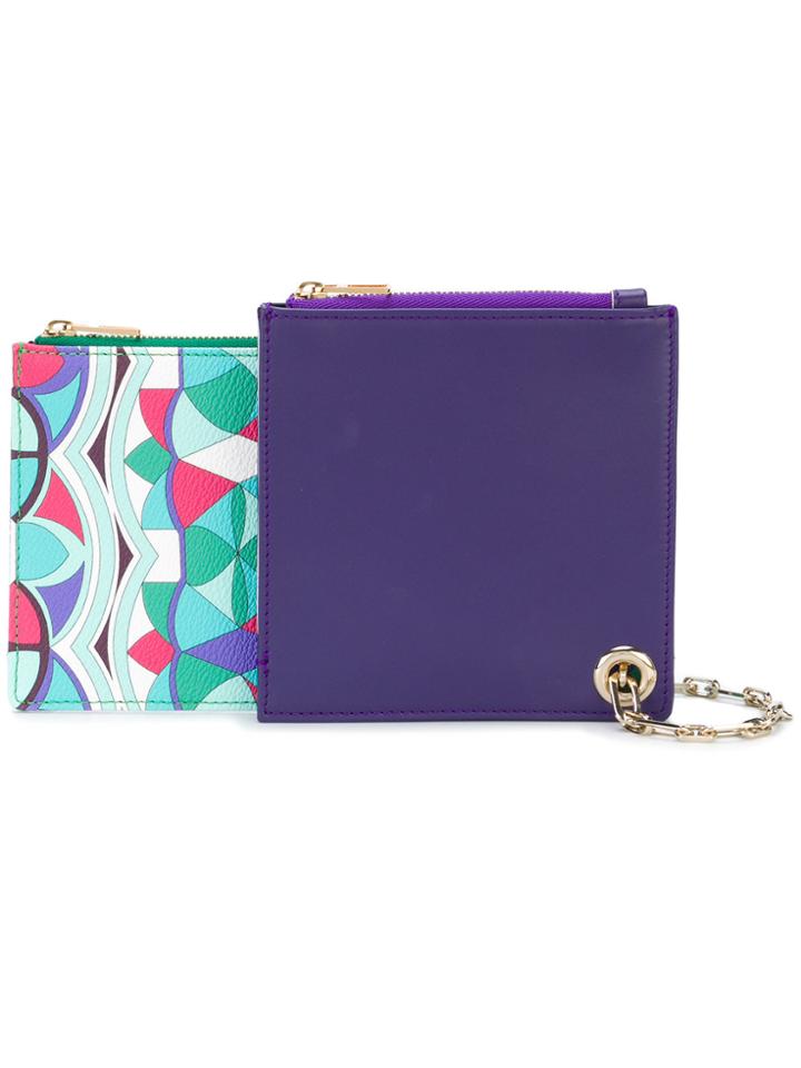 Emilio Pucci Two Pouch Wallet - Blue