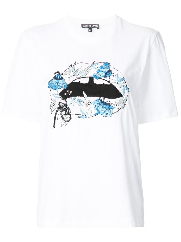 Markus Lupfer Lips Print T-shirt - White