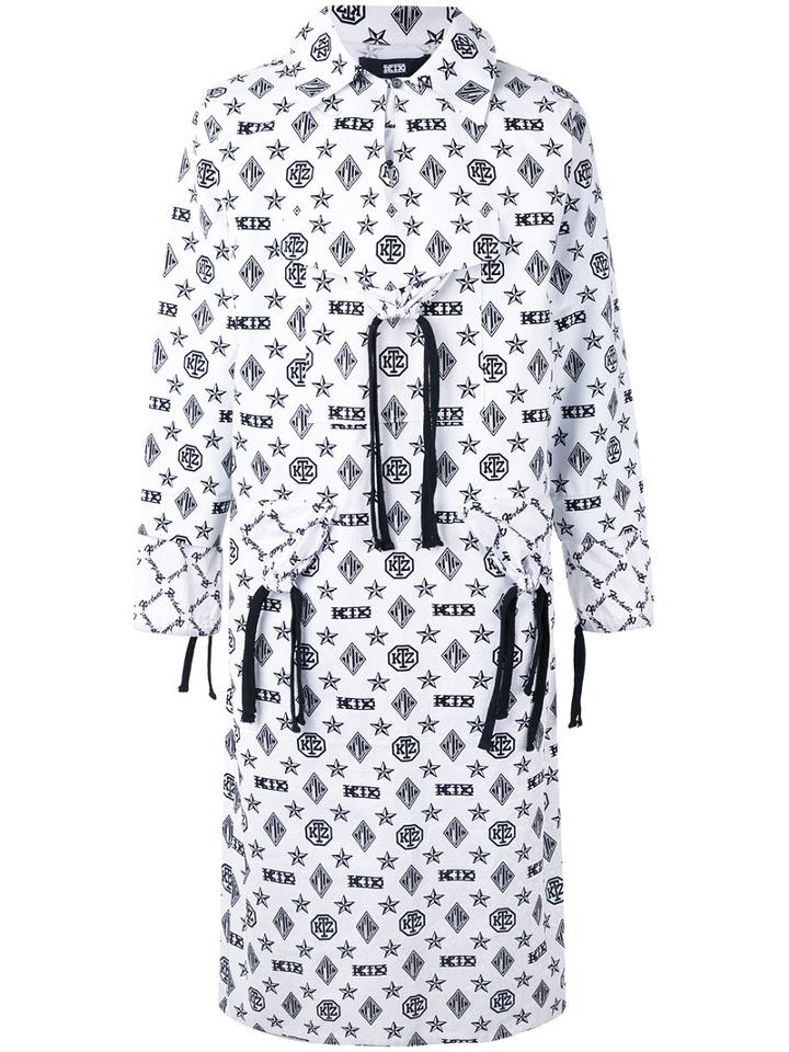 Ktz - Monogram Printed Coat - Unisex - Cotton - M, White, Cotton