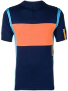 Martine Rose Colour Block Knitted Cycling Top - Blue
