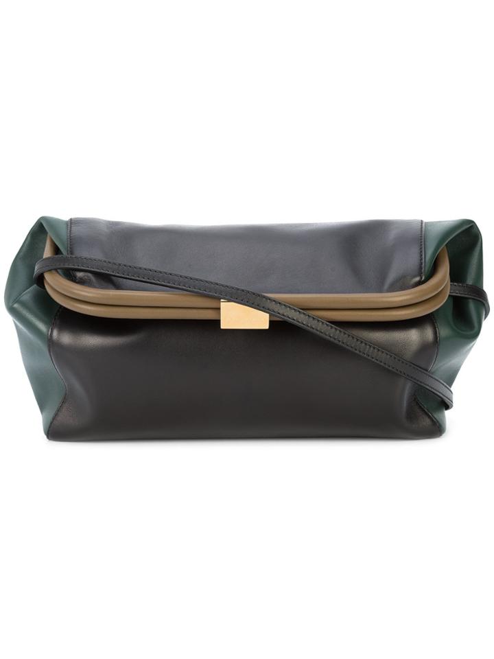 Marni Snap Closure Shoulder Bag - Black