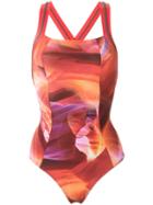 Lygia & Nanny Printed Swimsuit, Women's, Size: 40, Yellow/orange, Polyamide/spandex/elastane