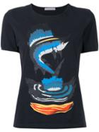 J.w.anderson Shark Print T-shirt, Women's, Size: Large, Black, Cotton