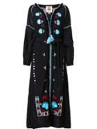 Figue 'tula' Floral Maxi Dress, Women's, Size: Large, Blue, Cotton/viscose