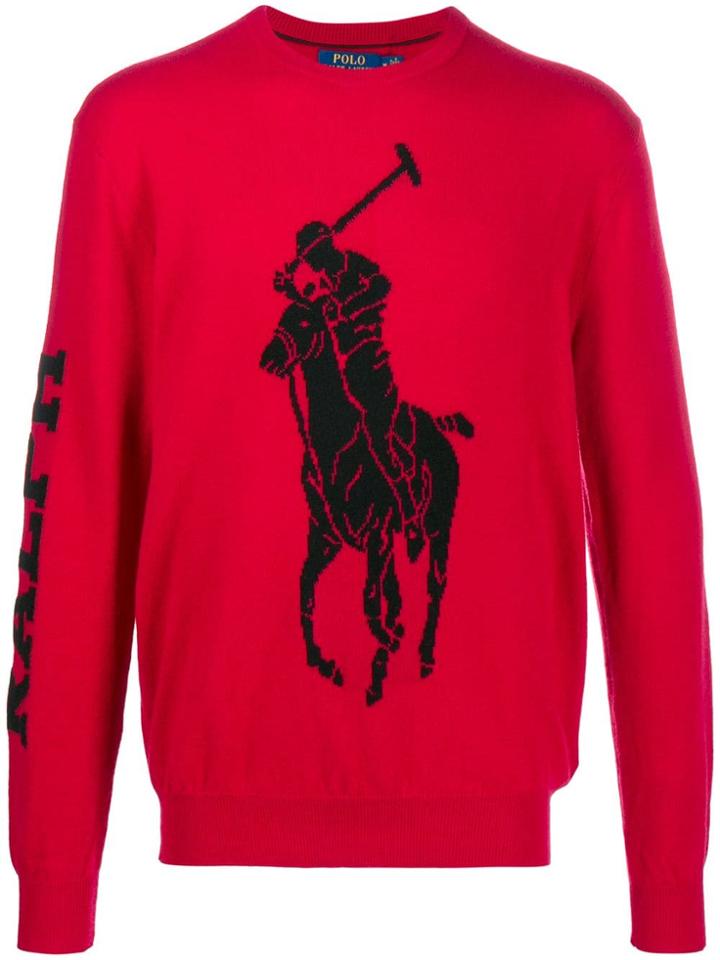 Polo Ralph Lauren Big Pony Intarsia Jumper - Red