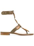Red Valentino Snake-embellished Sandals - Green